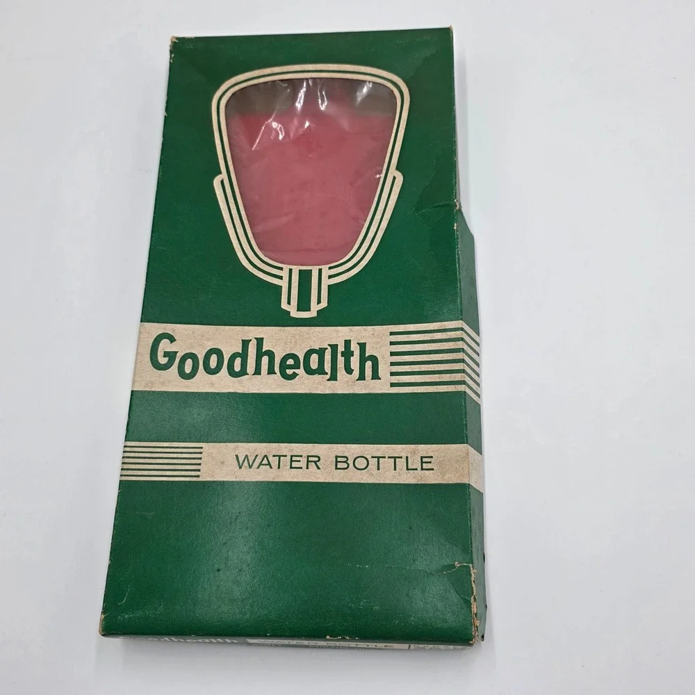 Goodhealth Water Bottle Number 35B Red Rubber‎ Vintage USA Ashland Rubber Works